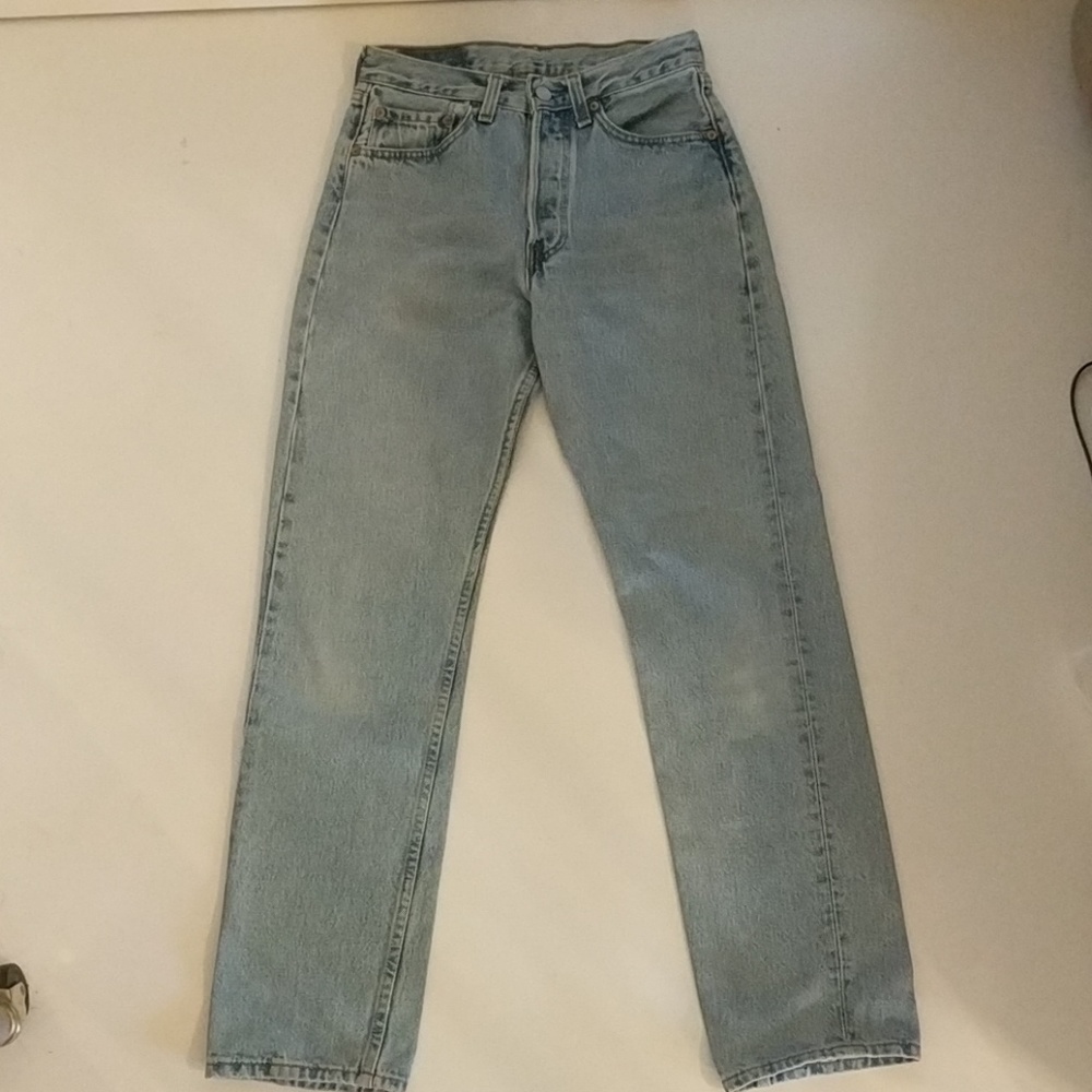 Levi's 501 Light Wash Button Fly Jeans 27x30